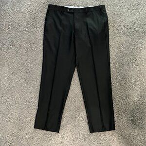 LUIGI BIANCHI MANTOVA Sartoria Black Men's Dress Slacks - Made in Italy -38"X29"
